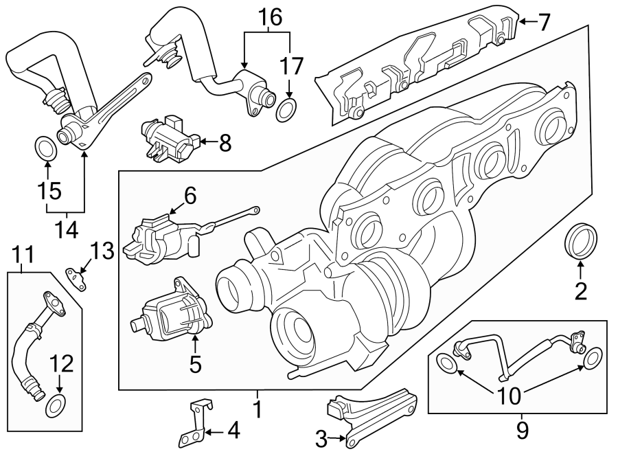 TURBOCHARGER & COMPONENTS.