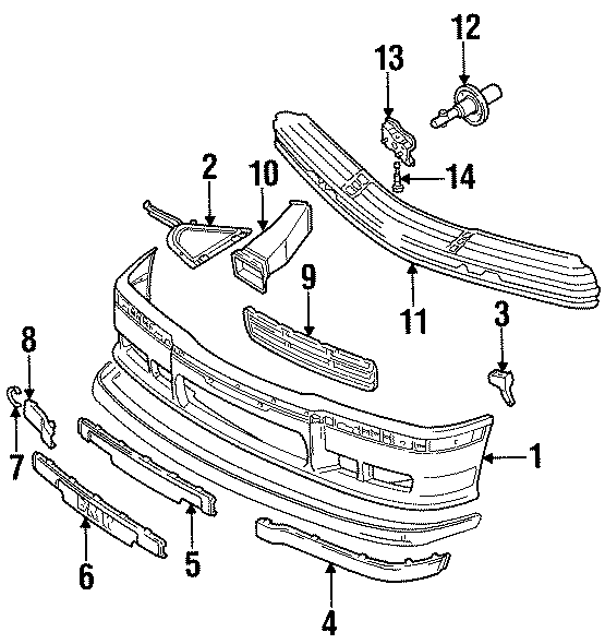 2FRONT BUMPER. BUMPER & COMPONENTS.https://images.simplepart.com/images/parts/motor/fullsize/1950502.png