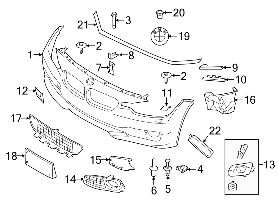 21FRONT BUMPER & GRILLE. BUMPER & COMPONENTS.https://images.simplepart.com/images/parts/motor/fullsize/1951025.png