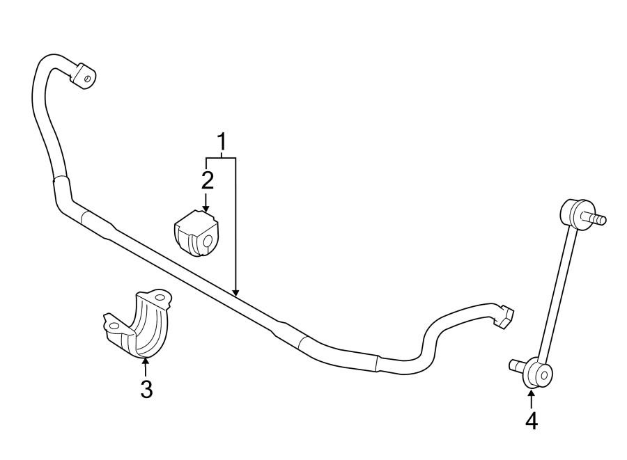 FRONT SUSPENSION. STABILIZER BAR & COMPONENTS.