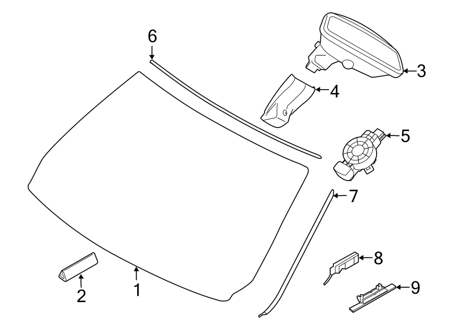 5WINDSHIELD. GLASS. REVEAL MOLDINGS.https://images.simplepart.com/images/parts/motor/fullsize/1951395.png