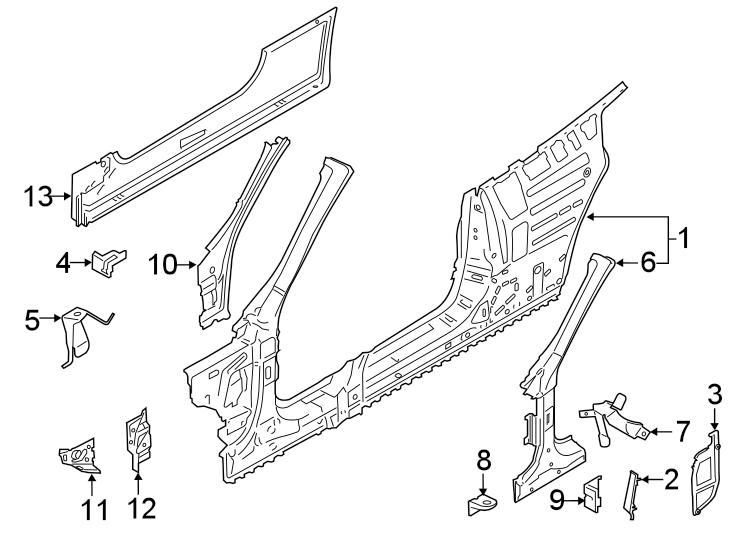 12PILLARS. ROCKER & FLOOR. hinge pillar. UNISIDE.https://images.simplepart.com/images/parts/motor/fullsize/1951545.png