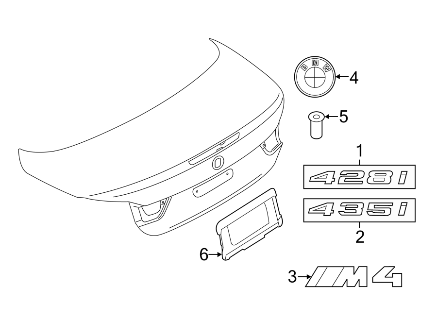 TRUNK LID. EXTERIOR TRIM.