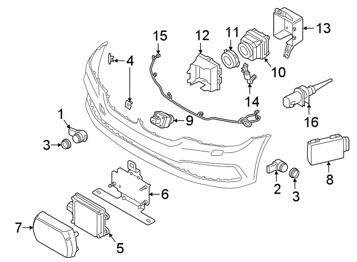 6Front bumper & grille. Electrical components.https://images.simplepart.com/images/parts/motor/fullsize/1952026.png