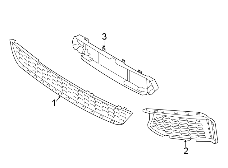 1Front bumper & grille. Grille & components.https://images.simplepart.com/images/parts/motor/fullsize/1952048.png