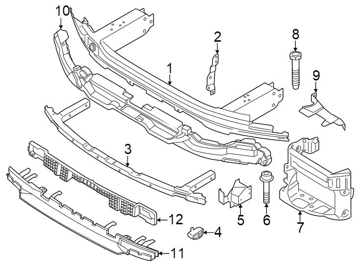 5W/M sport pkg bumper support. Awd. M10X100. M8X75. Rwd.https://images.simplepart.com/images/parts/motor/fullsize/1953035.png