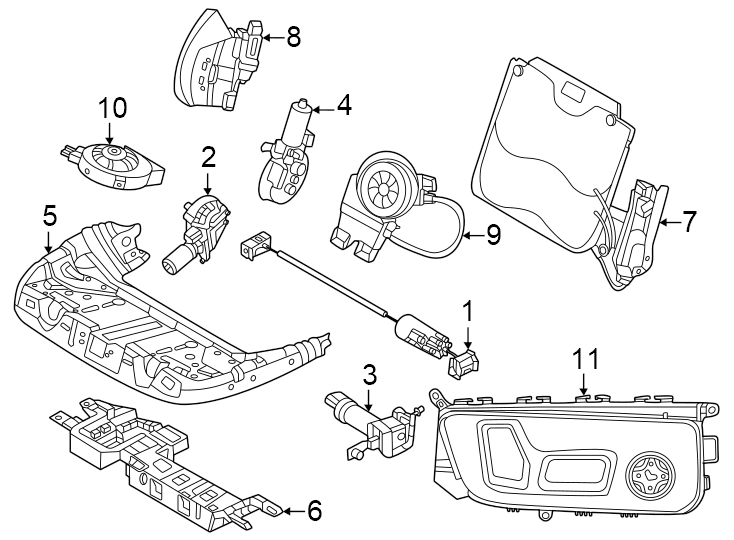 5Angle. Backrest. Cushion. Electrical components. Height. Slide. W/LUXURY package. W/O luxury package.https://images.simplepart.com/images/parts/motor/fullsize/1953605.png