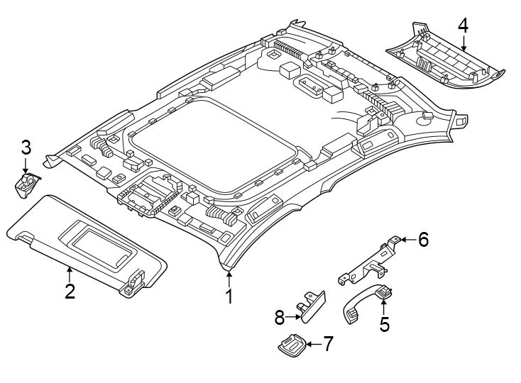 3Front. Rear. W/O panoramic glass roof.https://images.simplepart.com/images/parts/motor/fullsize/1953635.png