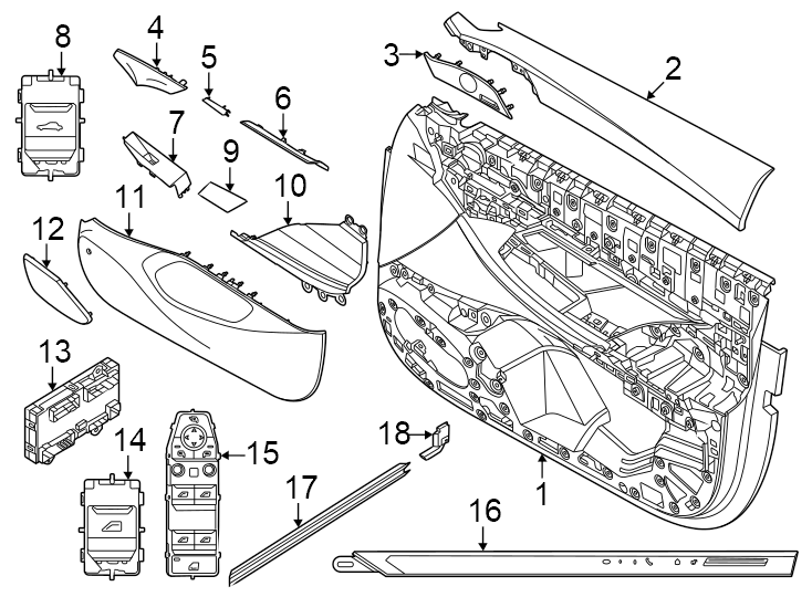 11Front door. Interior trim.https://images.simplepart.com/images/parts/motor/fullsize/1953715.png