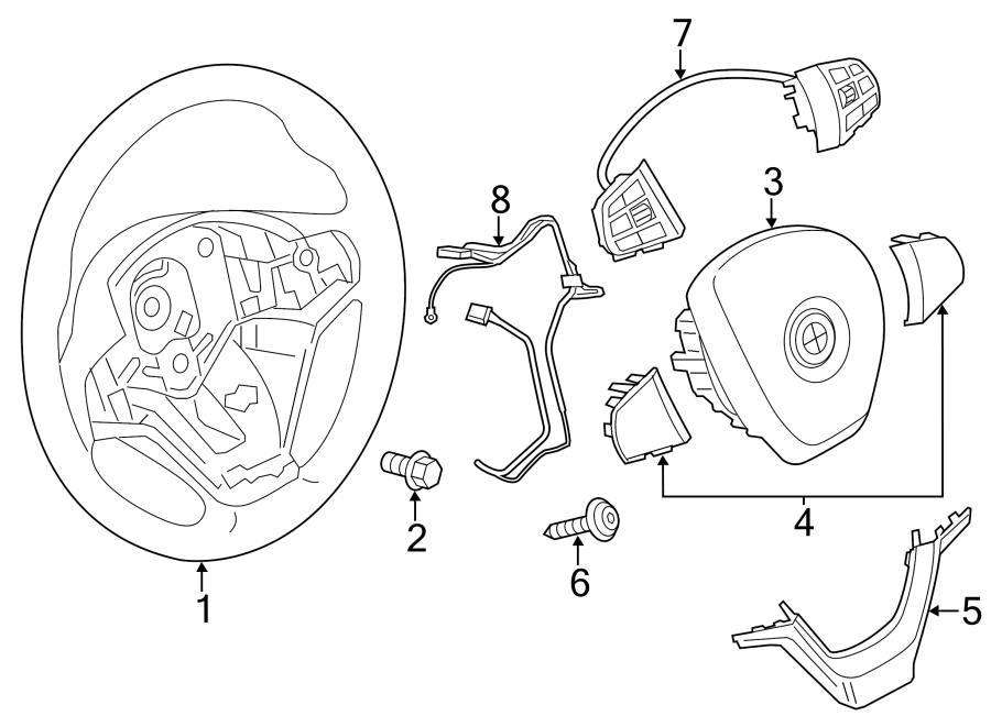 STEERING WHEEL & TRIM.