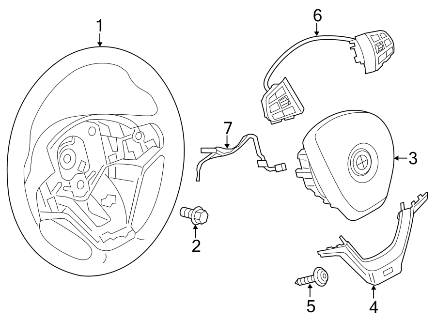 STEERING WHEEL & TRIM.