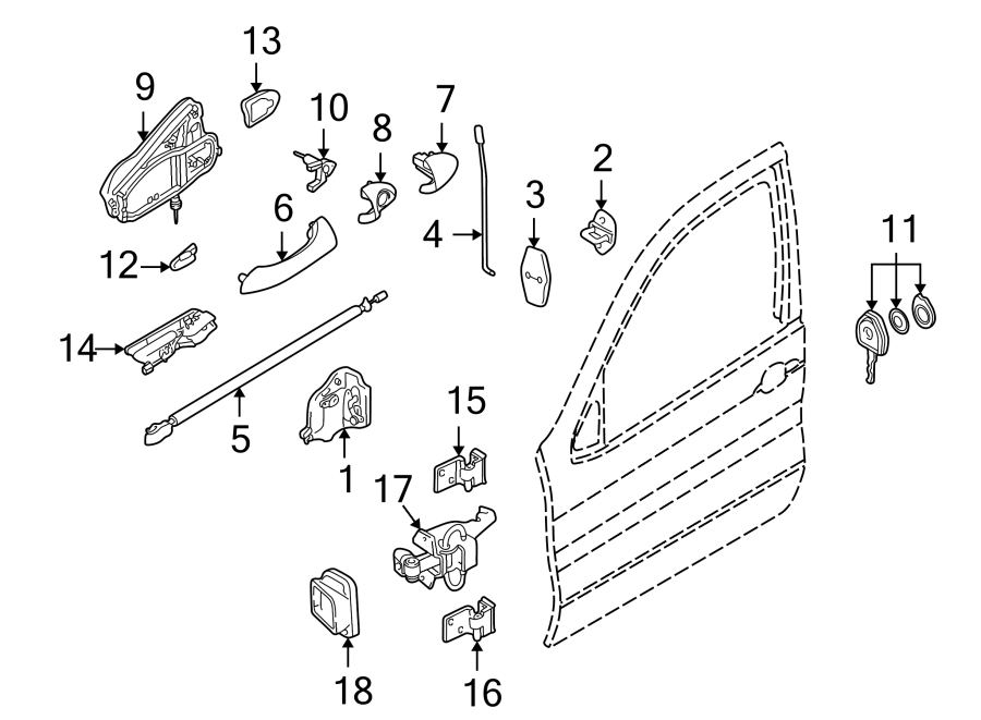 18FRONT DOOR. LOCK & HARDWARE.https://images.simplepart.com/images/parts/motor/fullsize/1955470.png