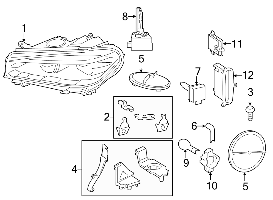 11FRONT LAMPS. HEADLAMP COMPONENTS.https://images.simplepart.com/images/parts/motor/fullsize/1957025.png