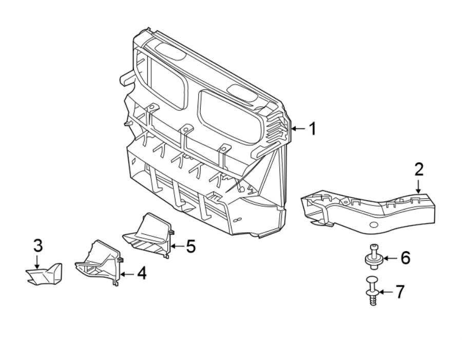 1RADIATOR SUPPORT. AIR INTAKE.https://images.simplepart.com/images/parts/motor/fullsize/1957068.png