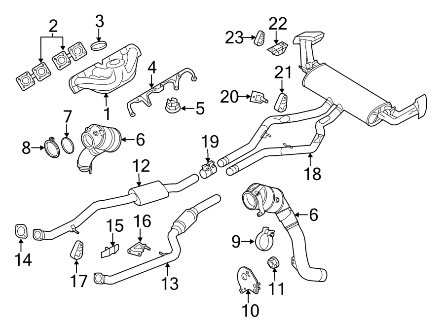 2EXHAUST SYSTEM. EXHAUST COMPONENTS.https://images.simplepart.com/images/parts/motor/fullsize/1957445.png