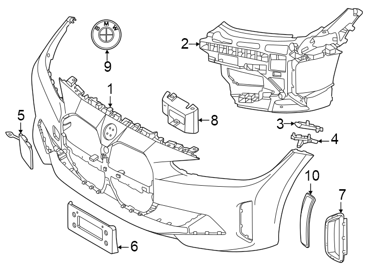 10Front bumper & grille. Bumper & components.https://images.simplepart.com/images/parts/motor/fullsize/1959005.png