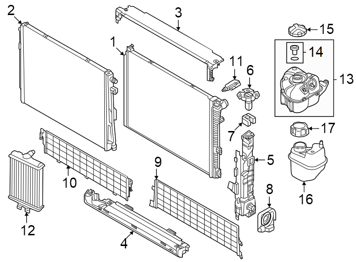 12Radiator & components.https://images.simplepart.com/images/parts/motor/fullsize/1959070.png