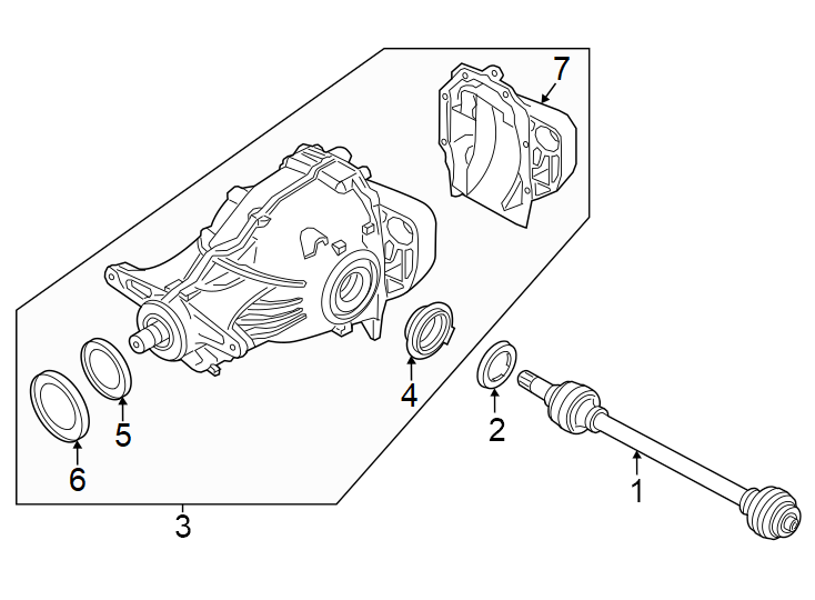 Rear suspension. Axle & differential.