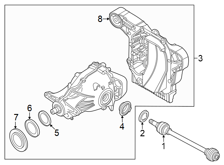 Rear suspension. Axle & differential.