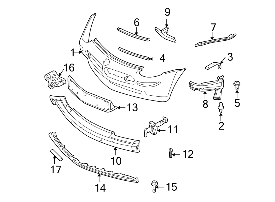 11FRONT BUMPER. BUMPER & COMPONENTS.https://images.simplepart.com/images/parts/motor/fullsize/1960005.png