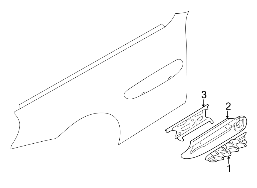 1FENDER. EXTERIOR TRIM.https://images.simplepart.com/images/parts/motor/fullsize/1960105.png