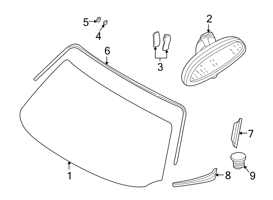 4WINDSHIELD. GLASS. REVEAL MOLDINGS.https://images.simplepart.com/images/parts/motor/fullsize/1960265.png