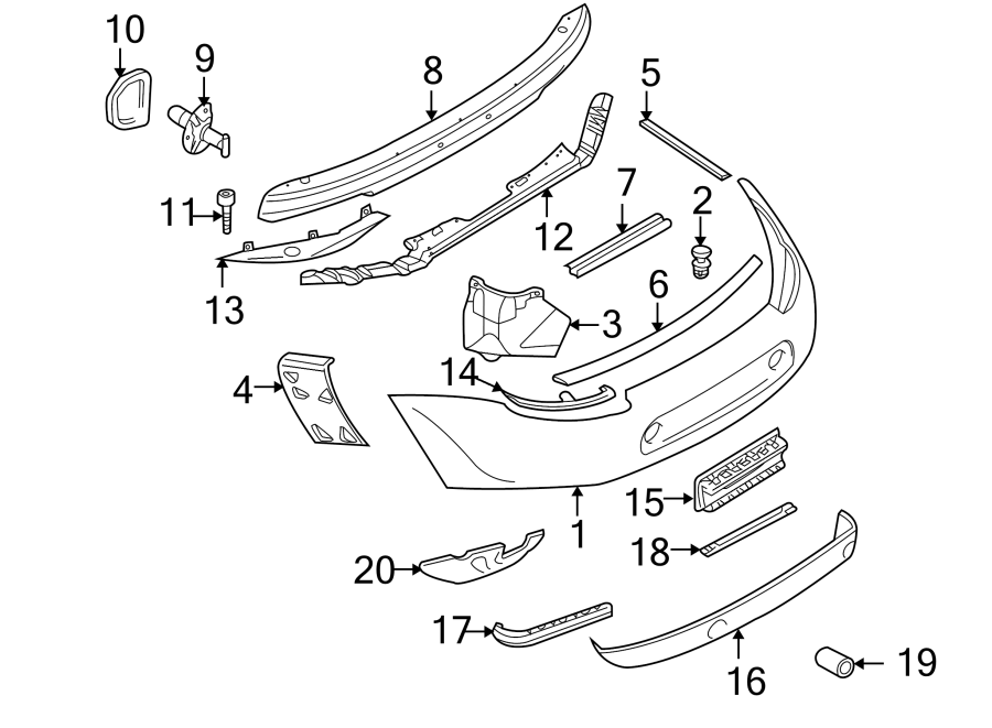 8REAR BUMPER. BUMPER & COMPONENTS.https://images.simplepart.com/images/parts/motor/fullsize/1960505.png