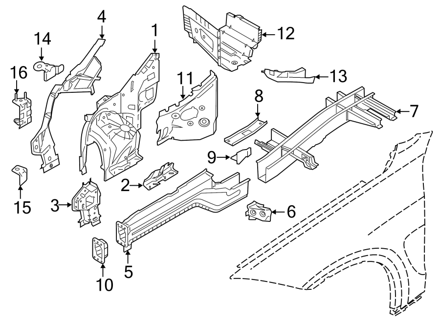 6Fender. Structural components & rails.https://images.simplepart.com/images/parts/motor/fullsize/1961280.png