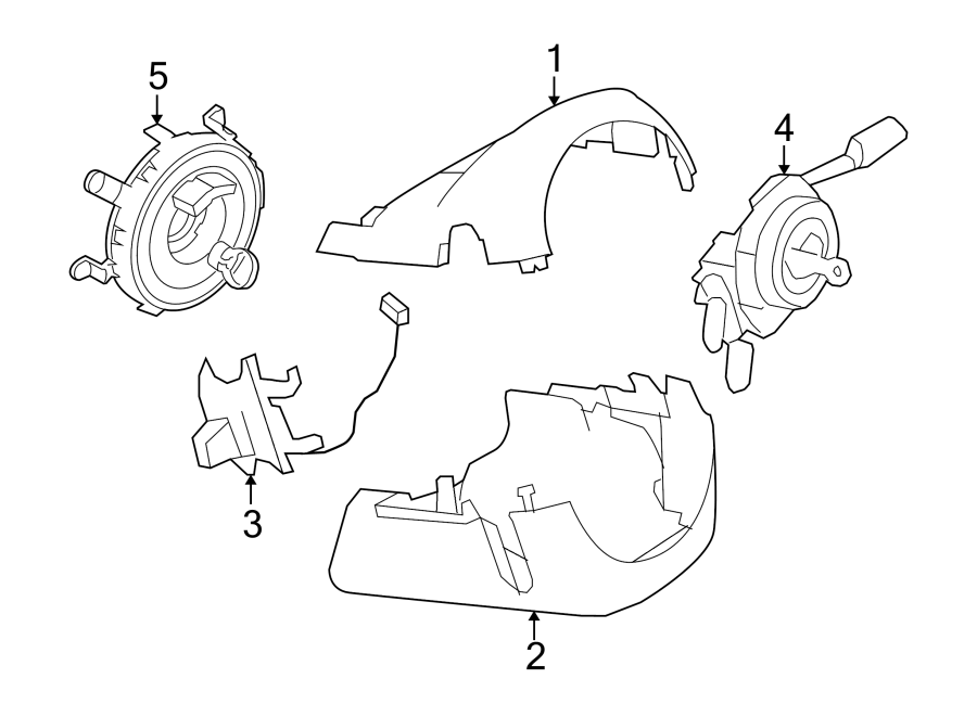 STEERING COLUMN. SHROUD. SWITCHES & LEVERS.