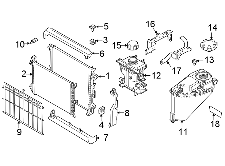 18Radiator & components.https://images.simplepart.com/images/parts/motor/fullsize/1962230.png