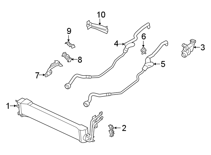 Rear suspension. TRANS oil cooler.