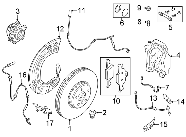 9Front suspension. Brake components.https://images.simplepart.com/images/parts/motor/fullsize/1962648.png