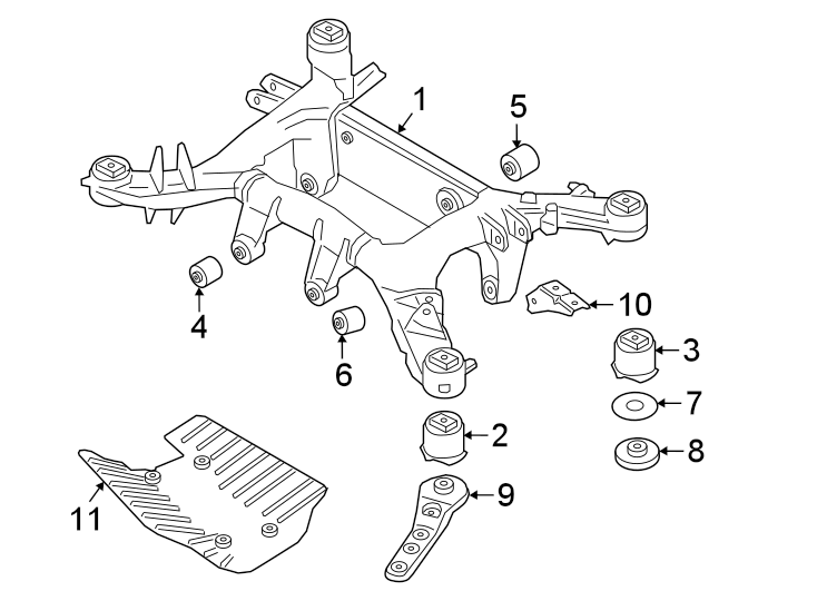 Rear suspension. Suspension mounting.