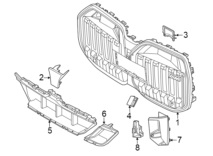 7Front bumper & grille. Grille & components.https://images.simplepart.com/images/parts/motor/fullsize/1963030.png