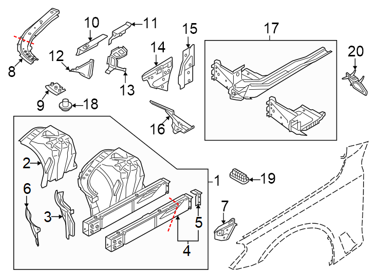 5Fender. Inner structure & rails.https://images.simplepart.com/images/parts/motor/fullsize/1963105.png