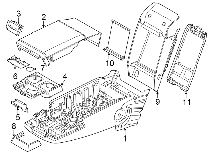 Seats & tracks. Rear seat components.