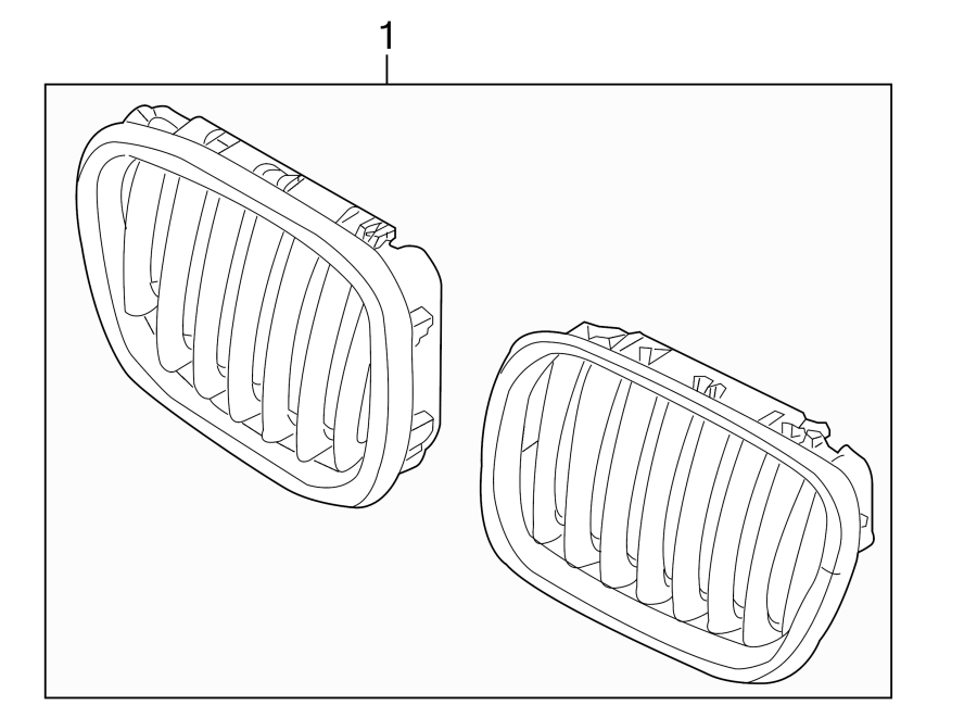 1HOOD & GRILLE. GRILLE & COMPONENTS.https://images.simplepart.com/images/parts/motor/fullsize/1965145.png