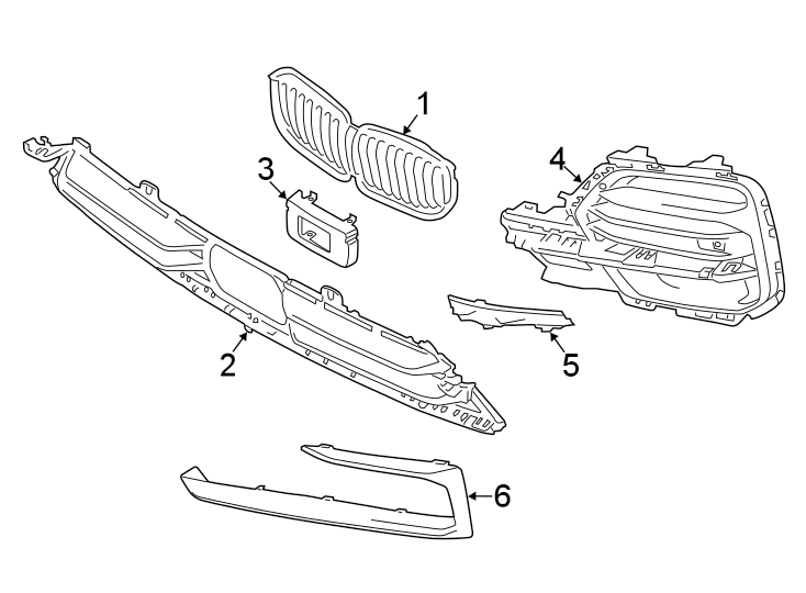 3FRONT BUMPER & GRILLE. GRILLE & COMPONENTS.https://images.simplepart.com/images/parts/motor/fullsize/1967010.png