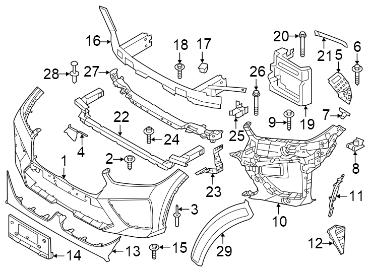 11Front bumper & grille. Bumper & components.https://images.simplepart.com/images/parts/motor/fullsize/1967074.png