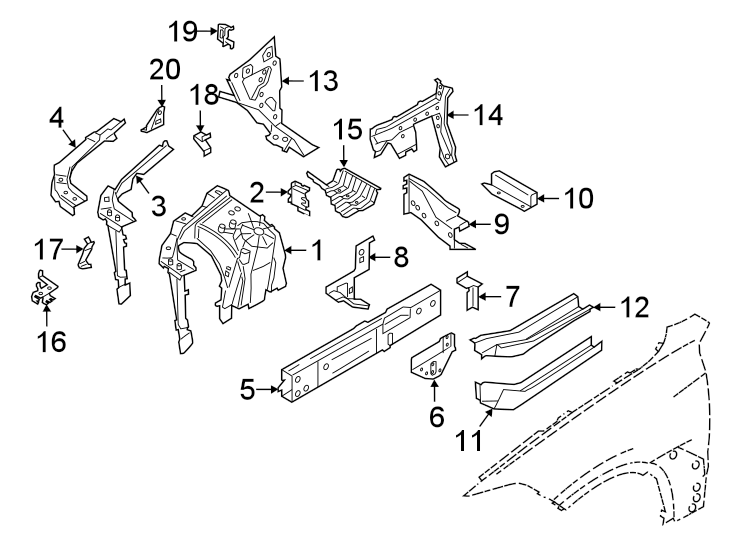 12Fender. Structural components & rails.https://images.simplepart.com/images/parts/motor/fullsize/1967210.png