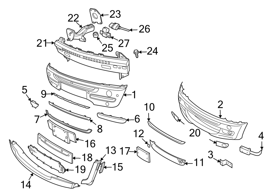 26FRONT BUMPER. BUMPER & COMPONENTS.https://images.simplepart.com/images/parts/motor/fullsize/1970005.png