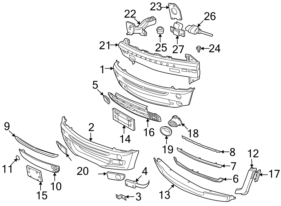 26FRONT BUMPER. BUMPER & COMPONENTS.https://images.simplepart.com/images/parts/motor/fullsize/1970007.png