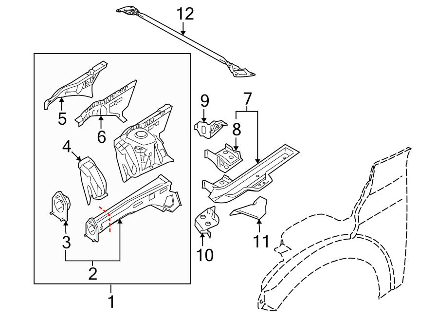 2Fender. Rear door. Structural components & rails.https://images.simplepart.com/images/parts/motor/fullsize/1971150.png