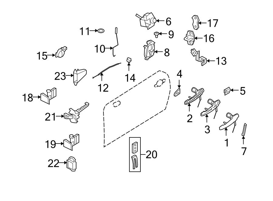 16FRONT DOOR. LOCK & HARDWARE.https://images.simplepart.com/images/parts/motor/fullsize/1971650.png