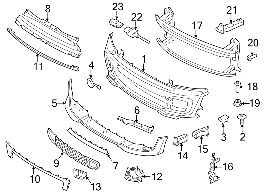 11FRONT BUMPER & GRILLE. BUMPER & COMPONENTS.https://images.simplepart.com/images/parts/motor/fullsize/1972015.png