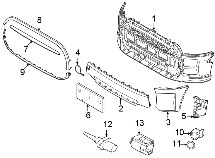 10Front bumper & grille. Bumper & components.https://images.simplepart.com/images/parts/motor/fullsize/1973006.png