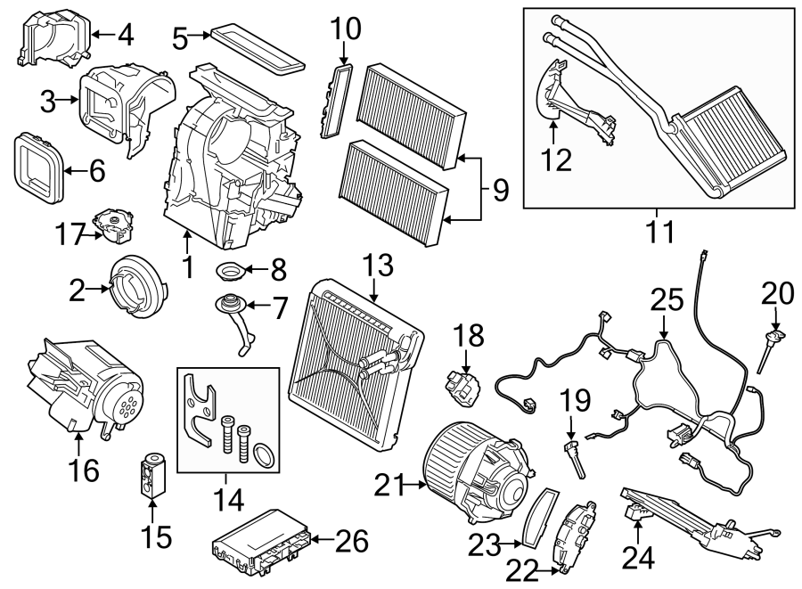 19AIR CONDITIONER & HEATER. EVAPORATOR & HEATER COMPONENTS.https://images.simplepart.com/images/parts/motor/fullsize/1973105.png