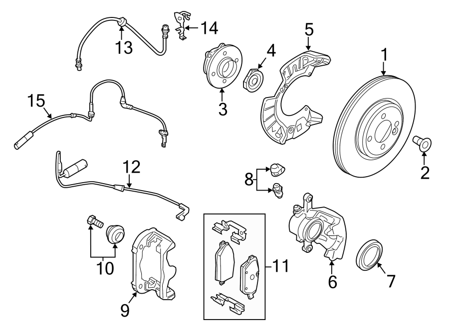 14Front suspension. Rear suspension. Brake components.https://images.simplepart.com/images/parts/motor/fullsize/1973350.png