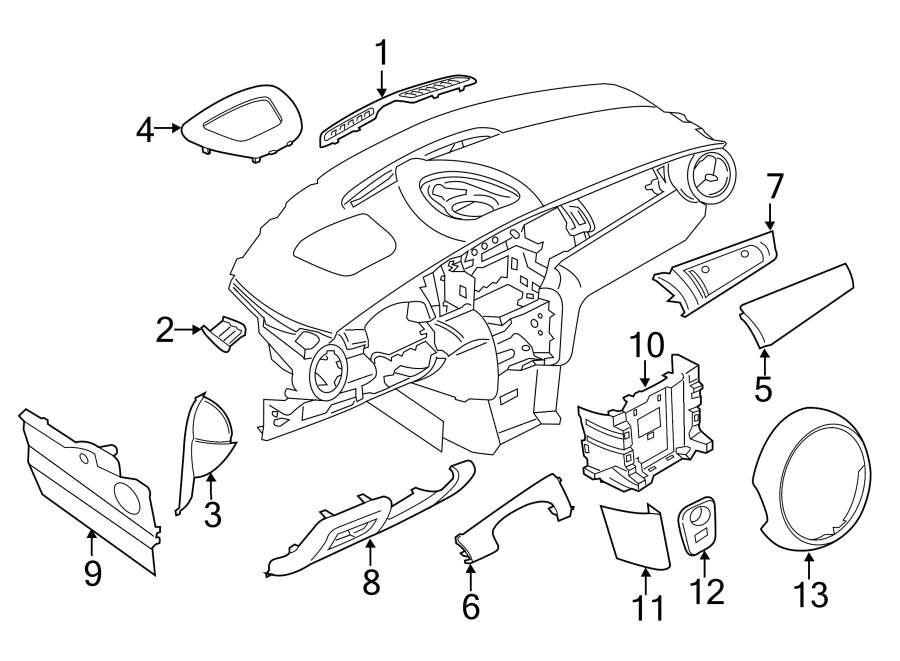 11Instrument panel components.https://images.simplepart.com/images/parts/motor/fullsize/1973430.png