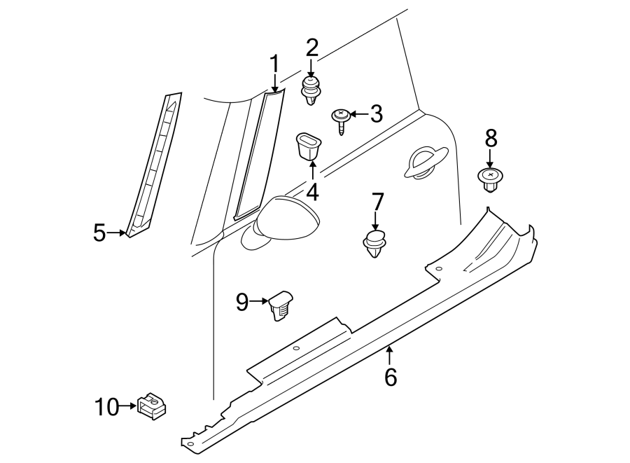 4PILLARS. ROCKER & FLOOR. EXTERIOR TRIM.https://images.simplepart.com/images/parts/motor/fullsize/1973825.png